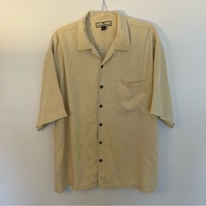 Tommy Bahamas men’s silk shirt yellow size large